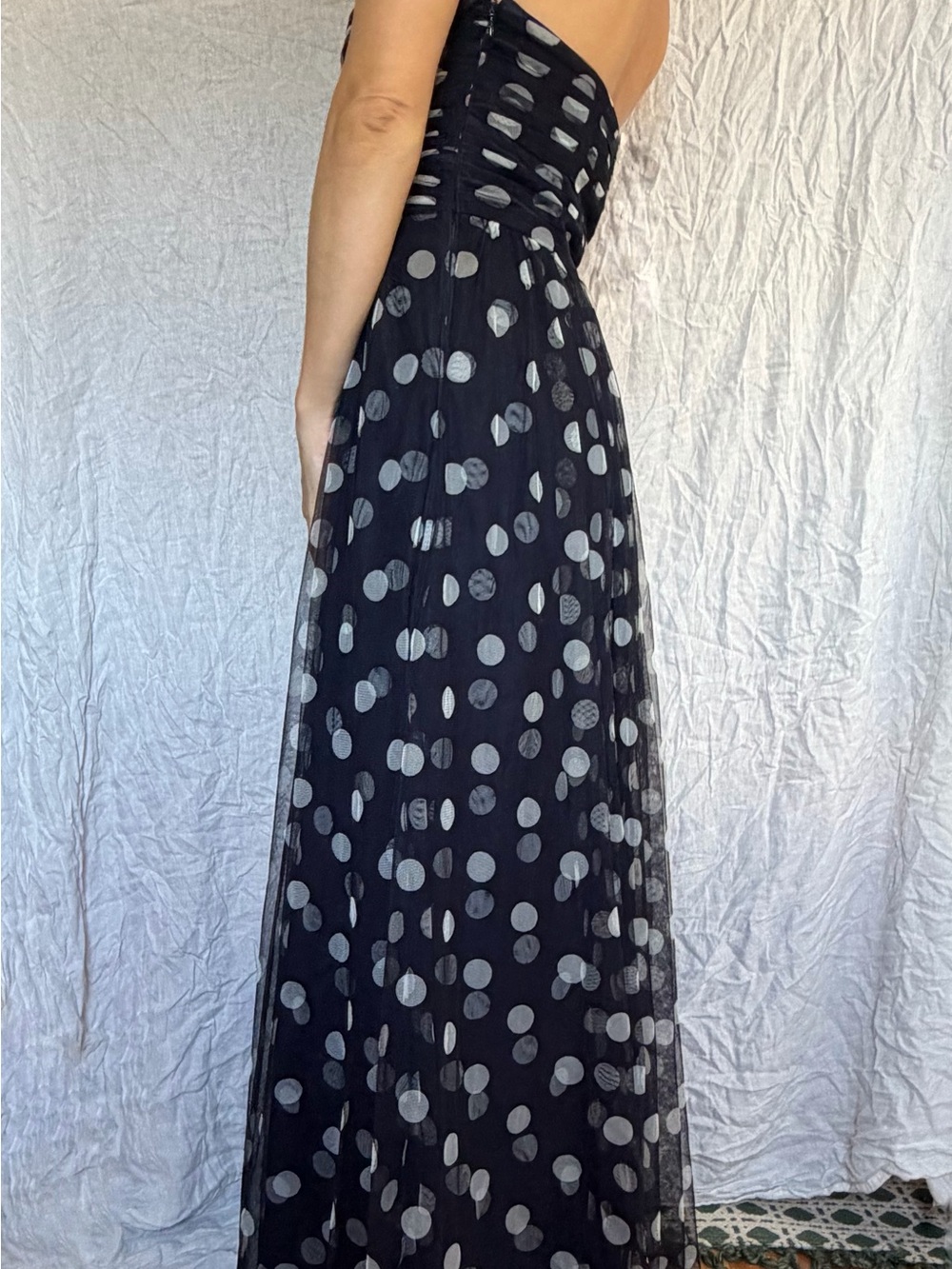 Ralph Lauren Evening polka dot corset gown
